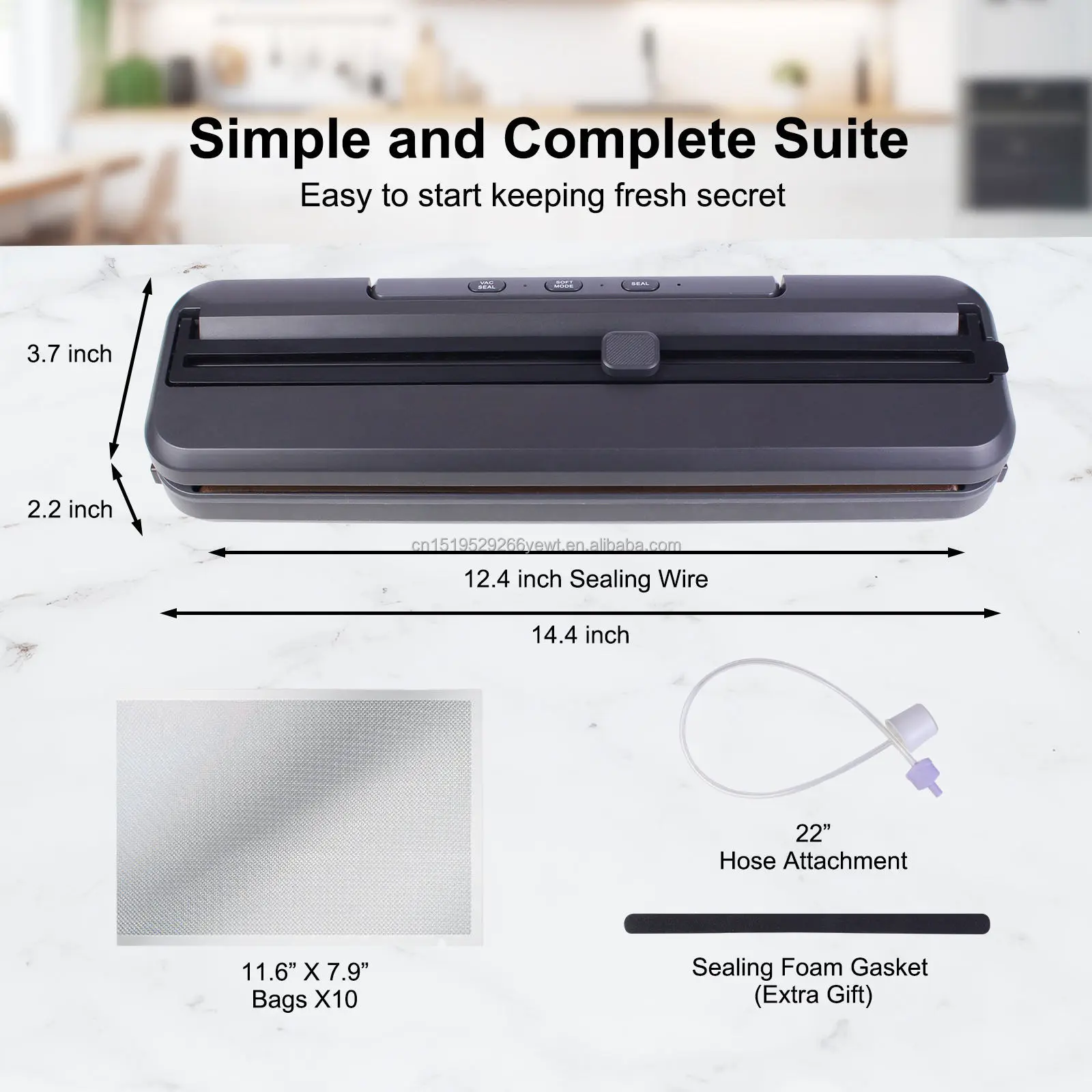 New Arrival Kitchen Vacuum Sealer Simple Operation Small Household with Free Bags Plastic Automatic Vacuum Food Sealers