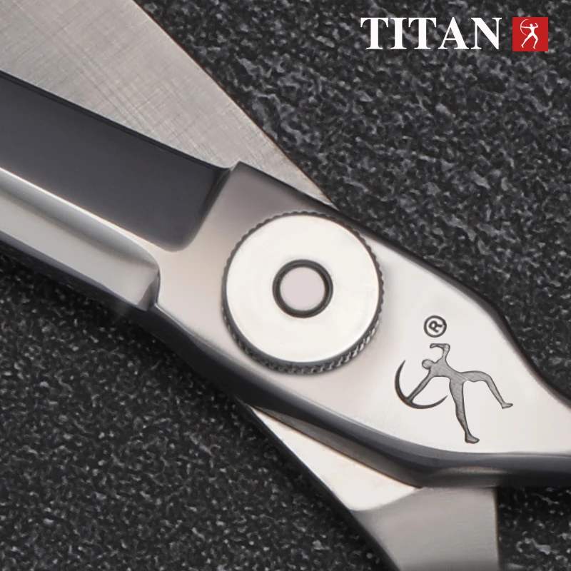 Titan high quality big screw thinning shears vg10 matte color  professional barber scissors