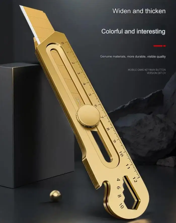 Utility Knife 6 in 1 Stainless Steel 18/25mm Multi Cutter  Grade Snap Off Heavy Duty Art Crafts Carbon Leather Wallpaper