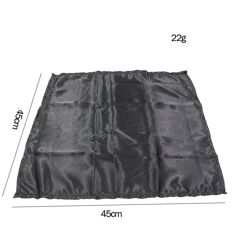 High Quality Black Ghost Silk Magic Trick Floating Hanky Rising Silks Handkerchief With Wire Magic Props Toy For Magician