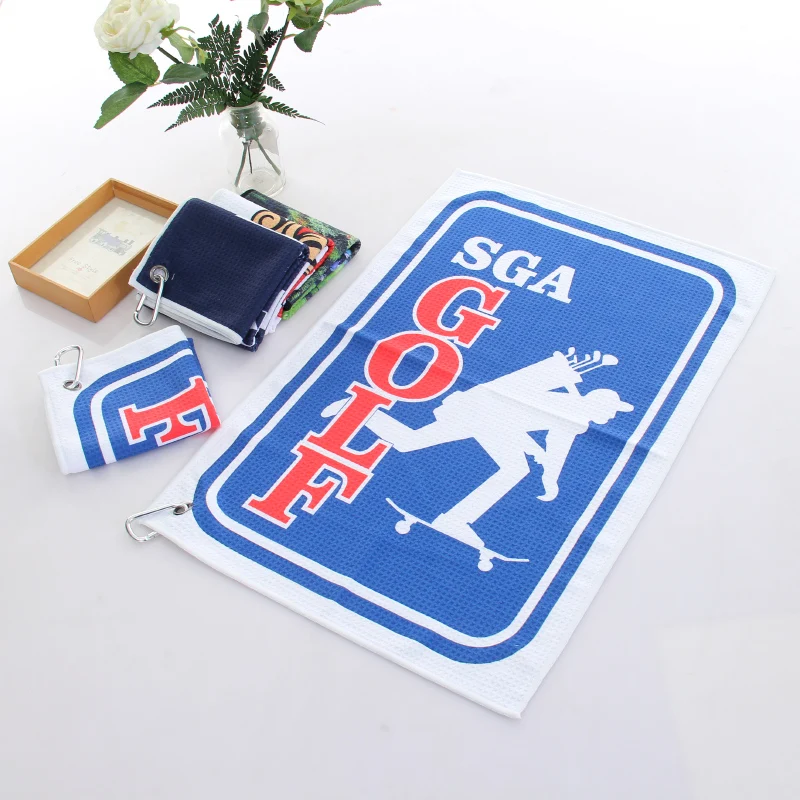 Waffle absorbent microfiber caddy golf towels microfiber waffle