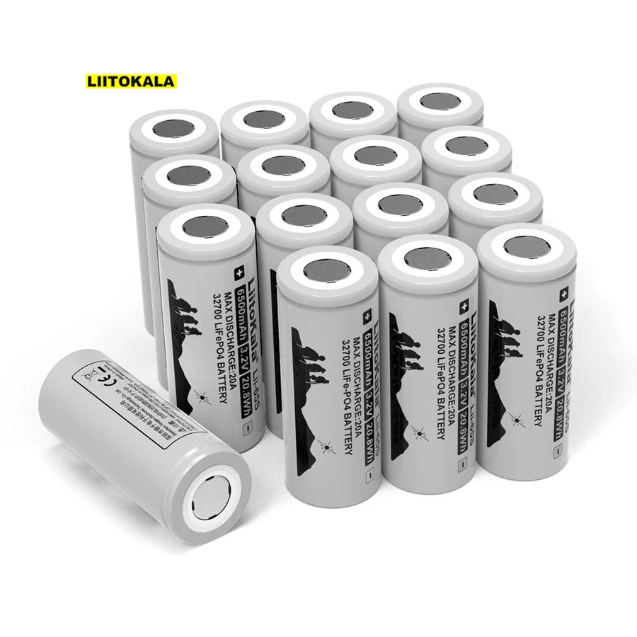 LII-65S 32650 3.2V LiFePO4 6500mah 35A continuous discharge High power battery For screwdriver Electric Bike powered LiitoKala