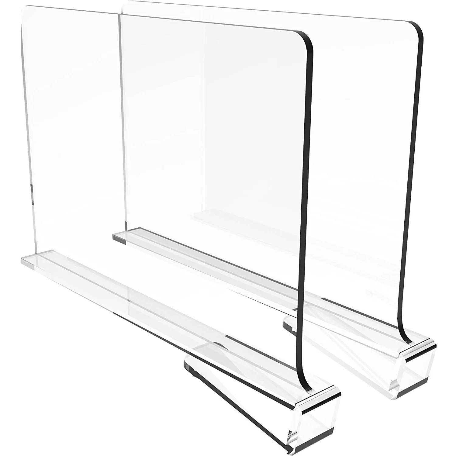 Adjustable acrylic shelf dividers closet storage organization clear shelf divider Bedroom Kitchen Office
