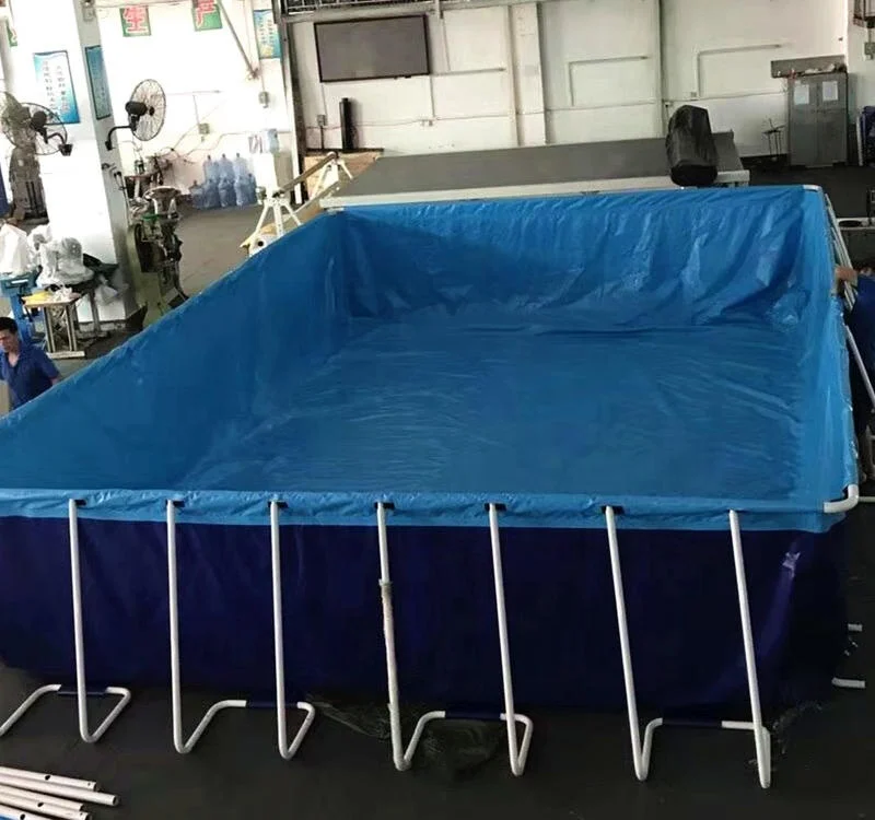 Fashion design pvc adult children indoor outdoor large slide inflatable metal frame mobile swimming pool for sale