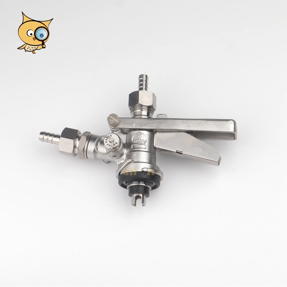 ALL IN Factory Produce Finest Full 304 Stainless Steel Draft Beer Keg Well Type S Type Dispenser Keg Coupler with Relief Valve