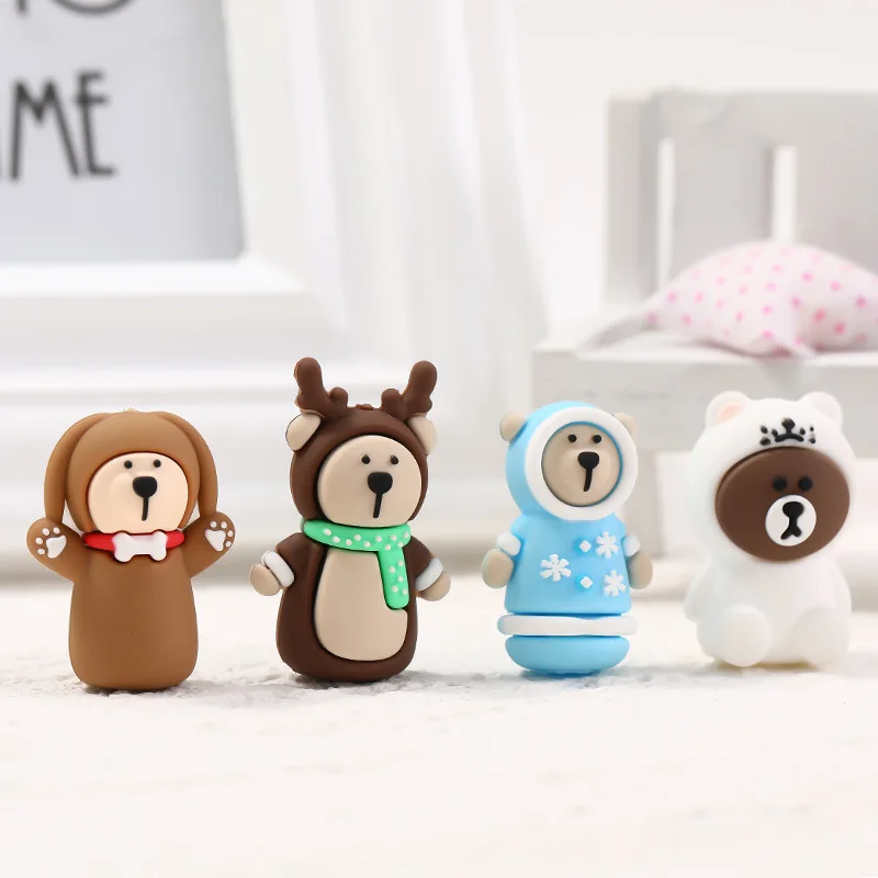 Nail Tools Silicone Cartoon Bear Anti-fall Dead Skin Scissors Tweezers Protective Case