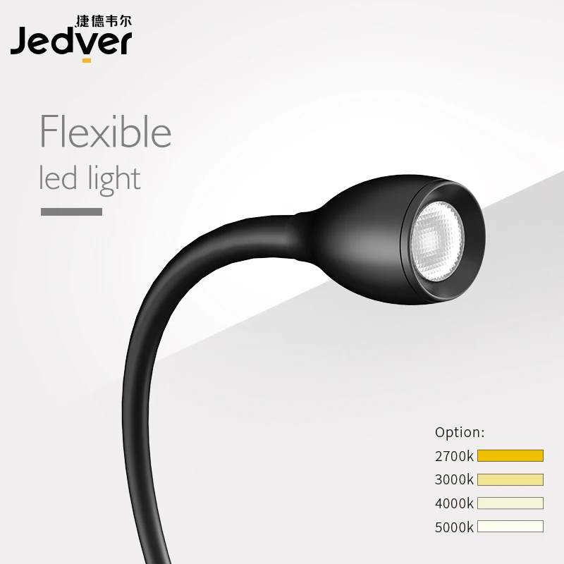 Jedver 12V 24V 3W Reading Light Hot Selling Dimmable Book Light For Night