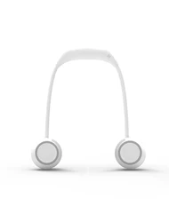 2023 Newest air cooling USB rechargeable fashion soport mini personal portable hanging bladeless 1200mAh battery cooler neck fan
