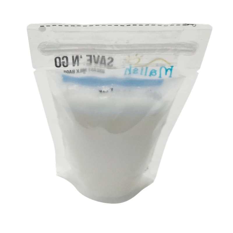 
New arrival resealable leak proof breast milk storage packaging bags with double zipper for milk 