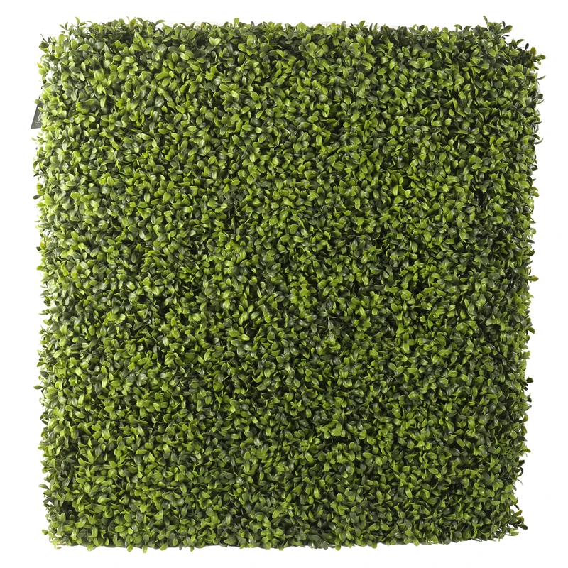 china factory UV-proof plastic grass boxwood wall fence artificial green panel hedge for garden decoration