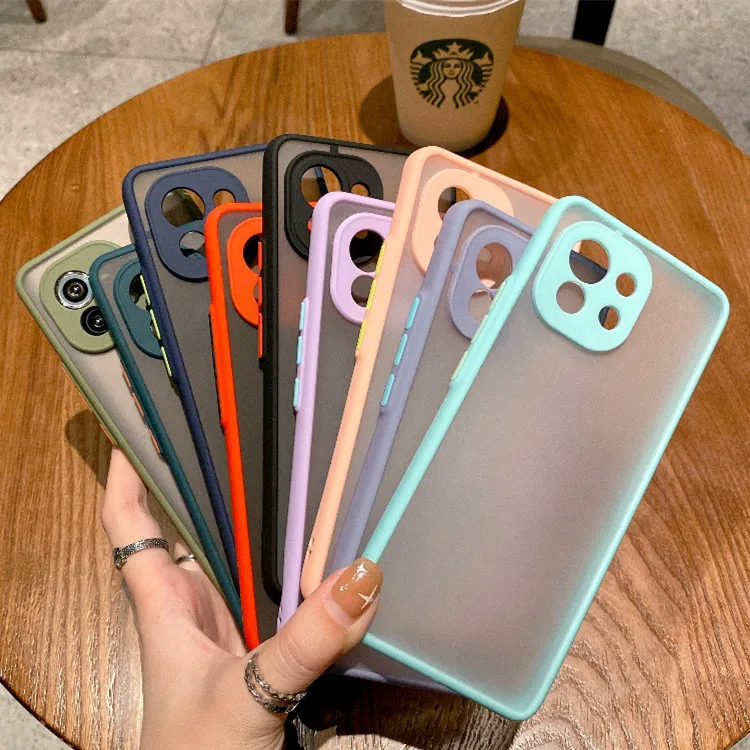 Skin Matte Frosted TPU Acrylic Hard PC Smoke Case for Xiaomi Redmi 10 Note 10 9 8 7 9S Pro 6 K40 K30 K30S K20 7 10X 8A 9C 9A