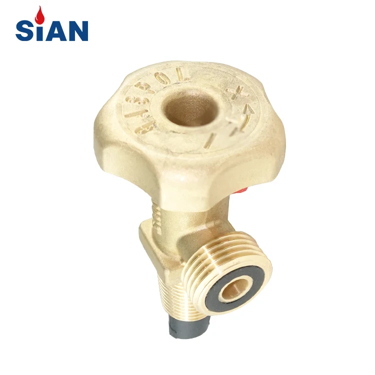 SiAN Safety Brass 17E F-type LPG Propane Tank Valve LPG Cylinder  Handwheel Valves With TPED Approved