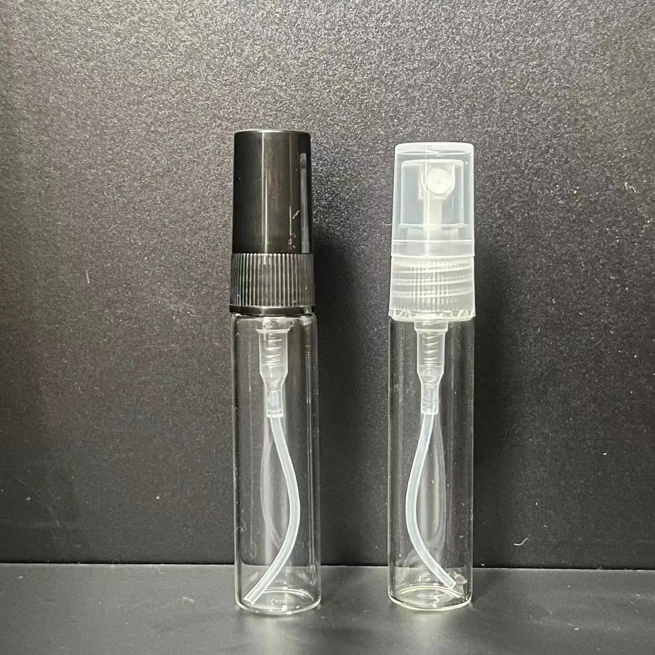3ml 5ml 10ml custom  small round empty luxury glass bottling perfume oil spray sample bottle