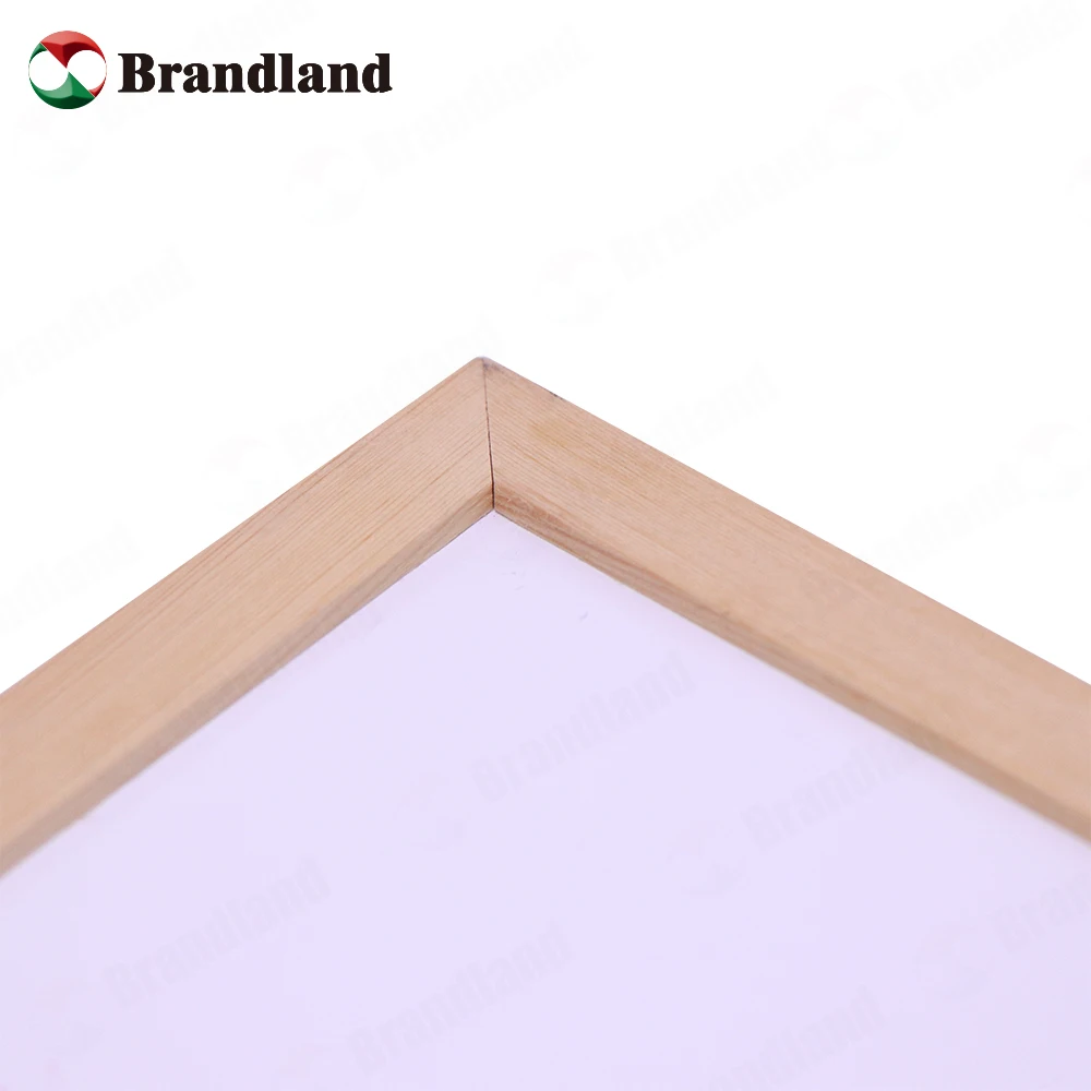 Brandland Hot Selling Wooden Magnetic White Board With Narrow Frame One Side White Board One Side Cork Board