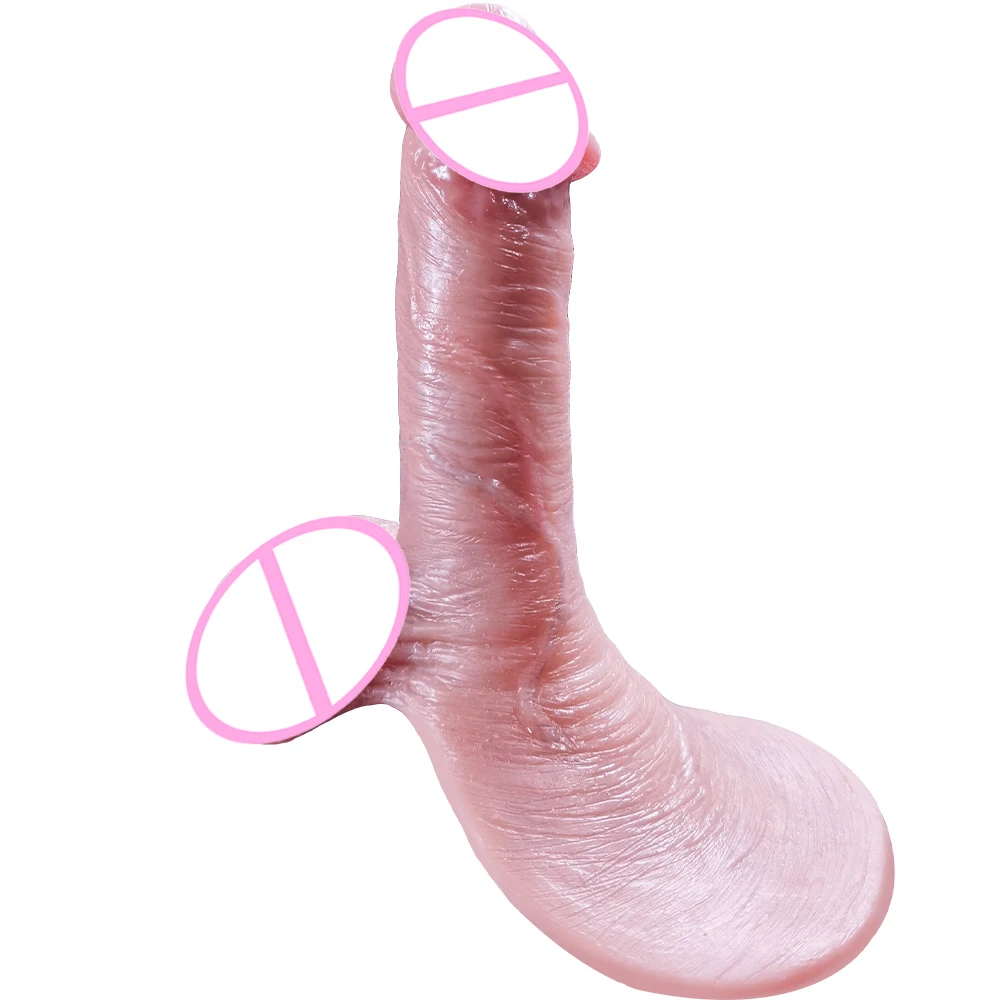 Large Adult Silicone Dildo Real Skin Artificial Penis with Strong Suction Cup Huge Big Size for Adult Sex Use
