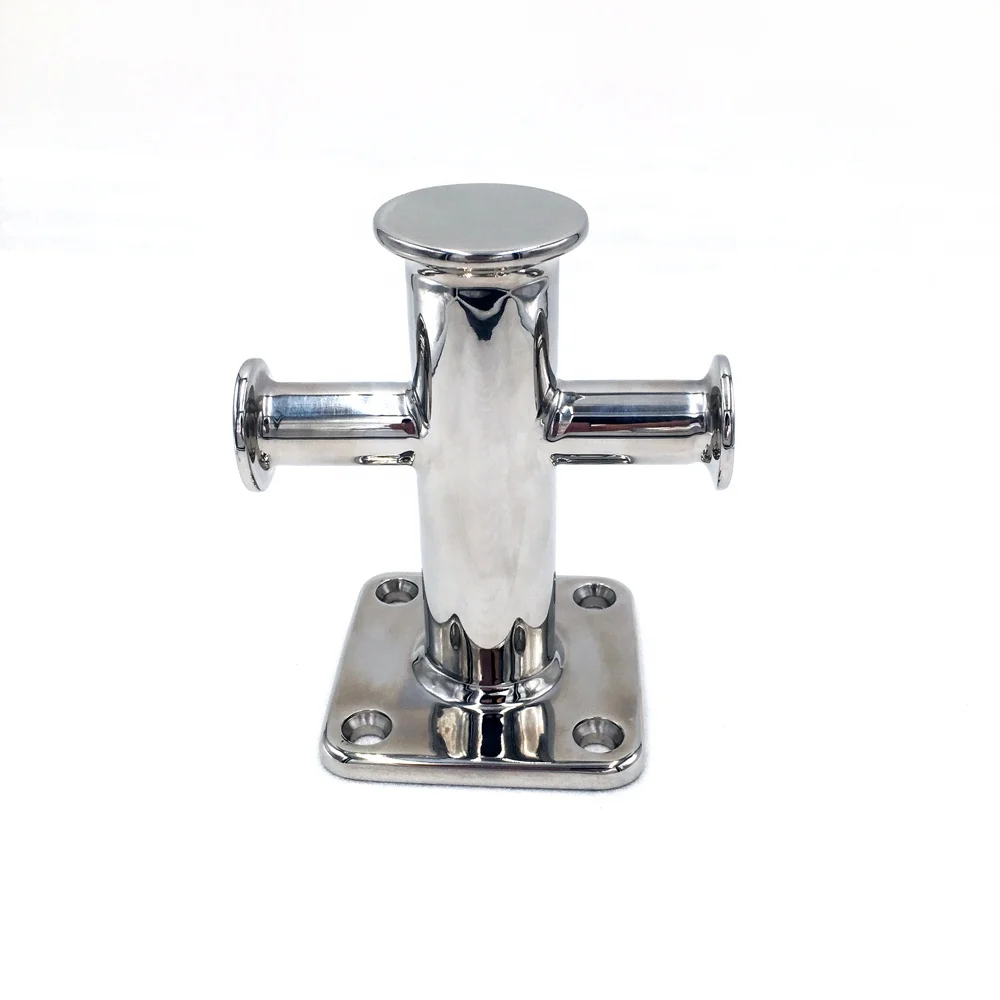 SHENGHUI 316 Stainless Steel Marine Hardware sing cross bollard 63*63 sizes