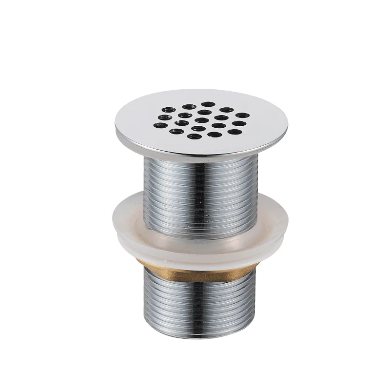 Modern Brass Clicker Clack Sprung Plug Bathroom Sink Basin Pop Up Waste Slotted with Overflow