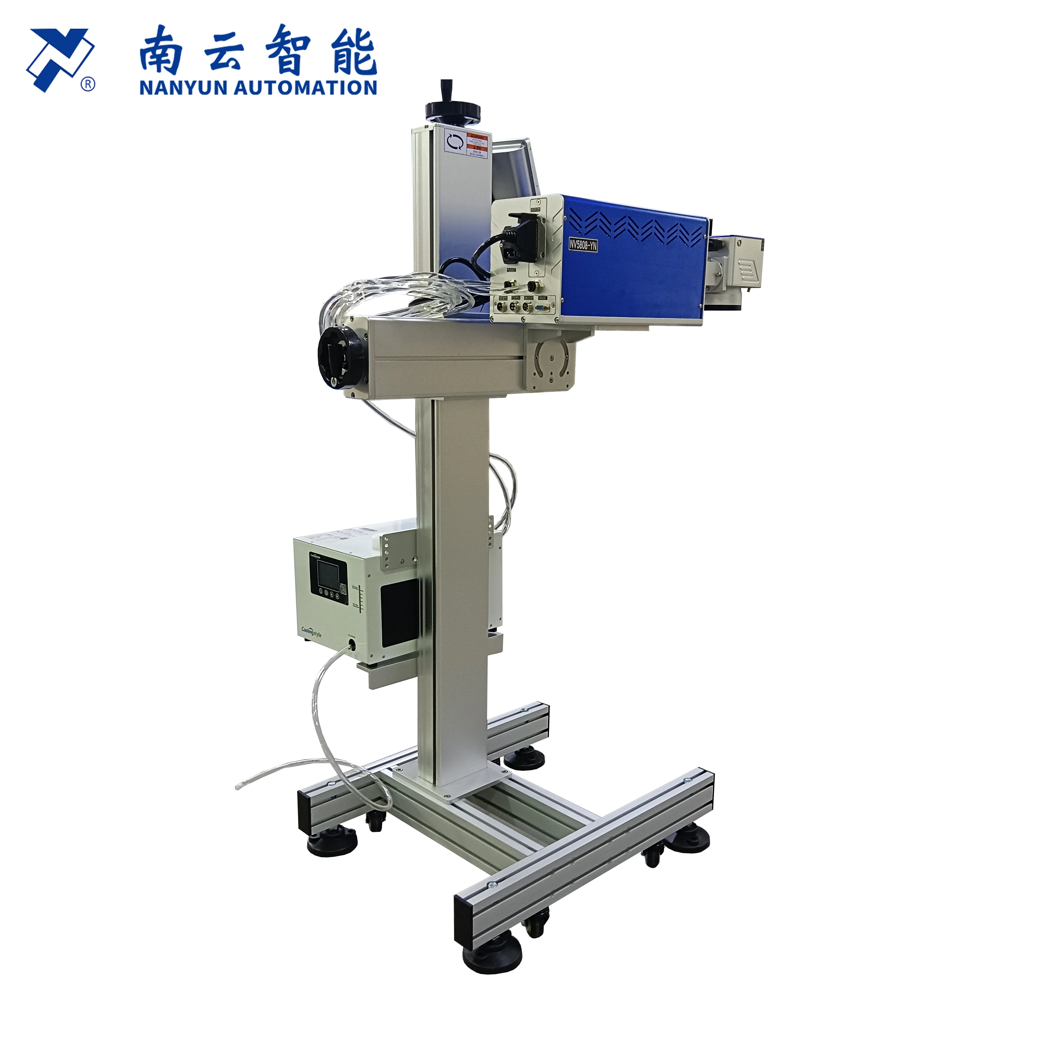 NV5808 NV3808 Flying Online Portable Type UV Laser Marking Coding Machine For PE HDPE PPR PVC PIPE Packaging Production Line