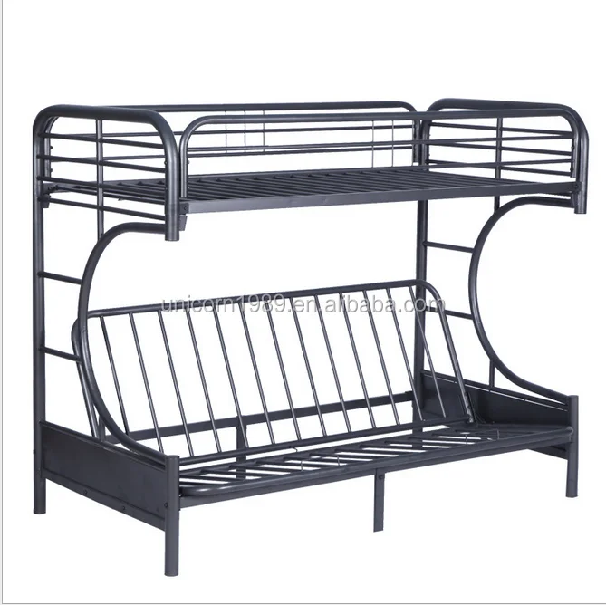 Metal frame C style bed Twin futon bunk bed  double used sofa bed