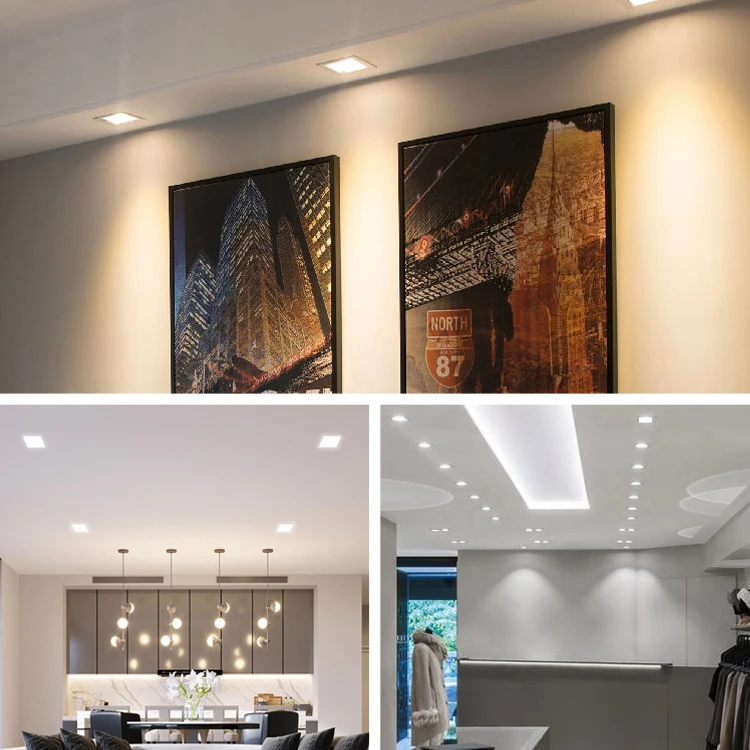 EZELED Wholesale Price Embedded High-CCT Aluminum Thin Square Panel Light 8 15 24 30 W Led Light Panel