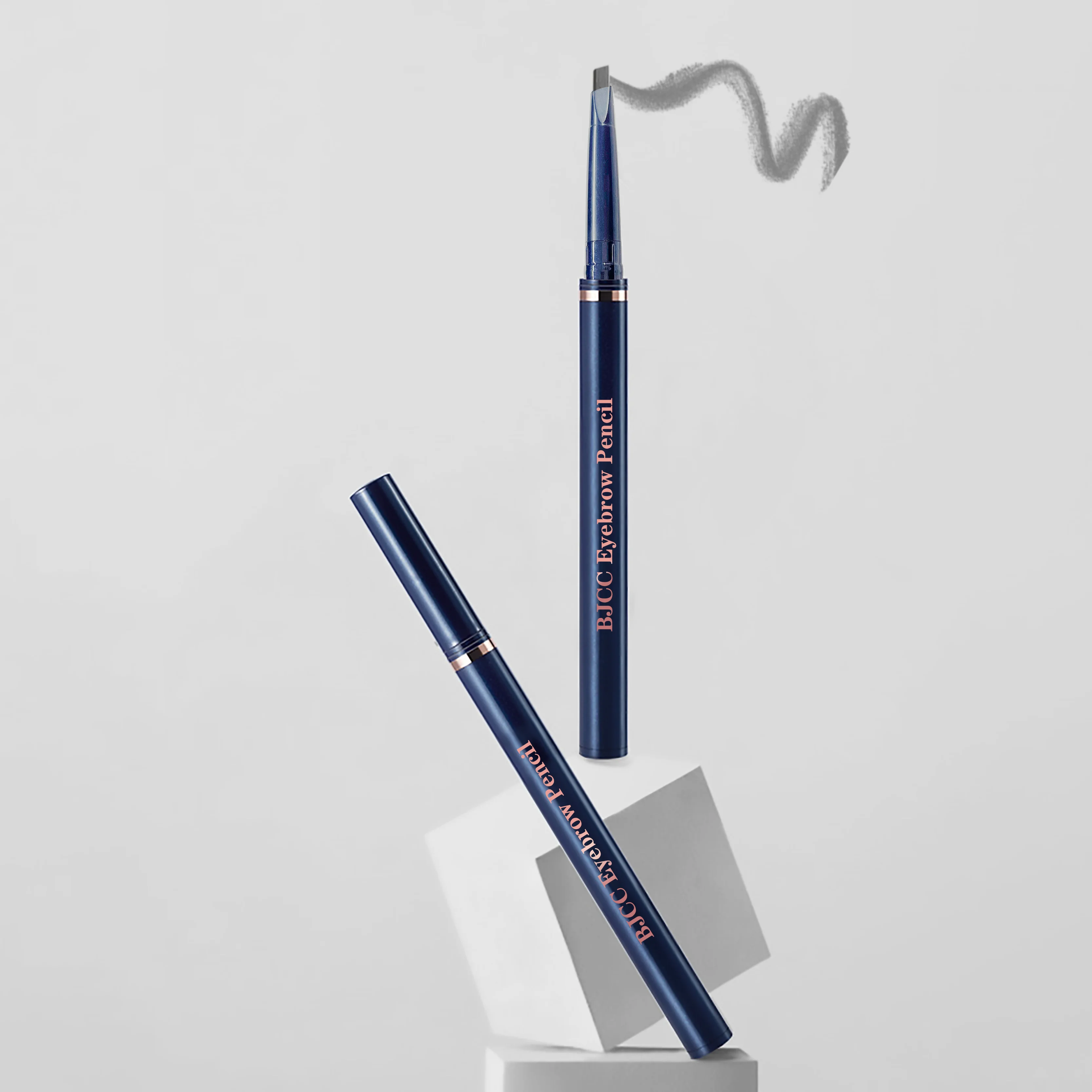 Amazon Hot Sale Women Makeup Cosmetic Korea Rose Gold Thin New Organic Vegan Wooden Eyebrow Pencil Manufacturers Brow Pencil