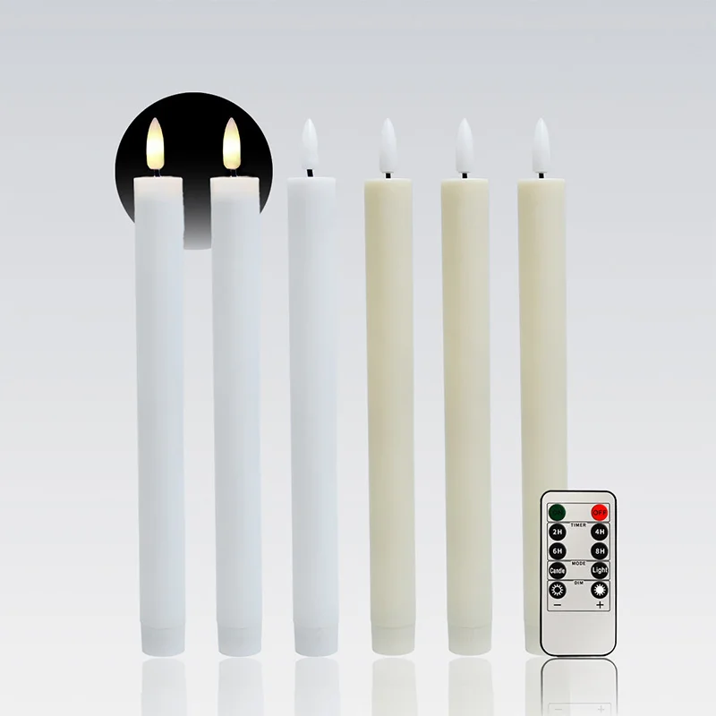 Support Customization Simple Dinner Decoration Bright Candle Led Light No Fire Reusable Long Pole LED Candle