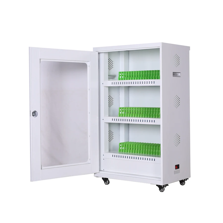 50 Slots Electric Box Mobile Digital Ipad Charging Locker Station Kiosk For Classroom
