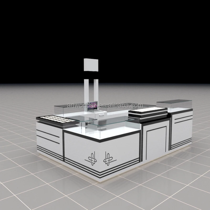 Artworld Displays 4M By 4M Souvenir Display Showcase Mall Watch Showcase Cabinet Glass Jewelry Display Booth