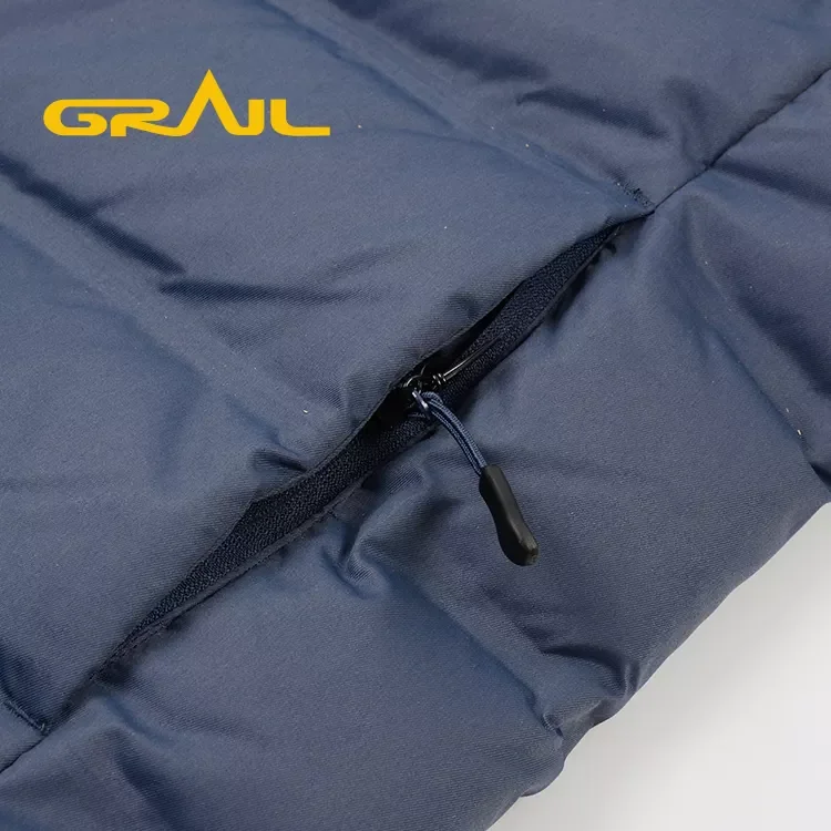 New design dark blue jackets long sleeve duck down puffer coat mens with waterproof zipper