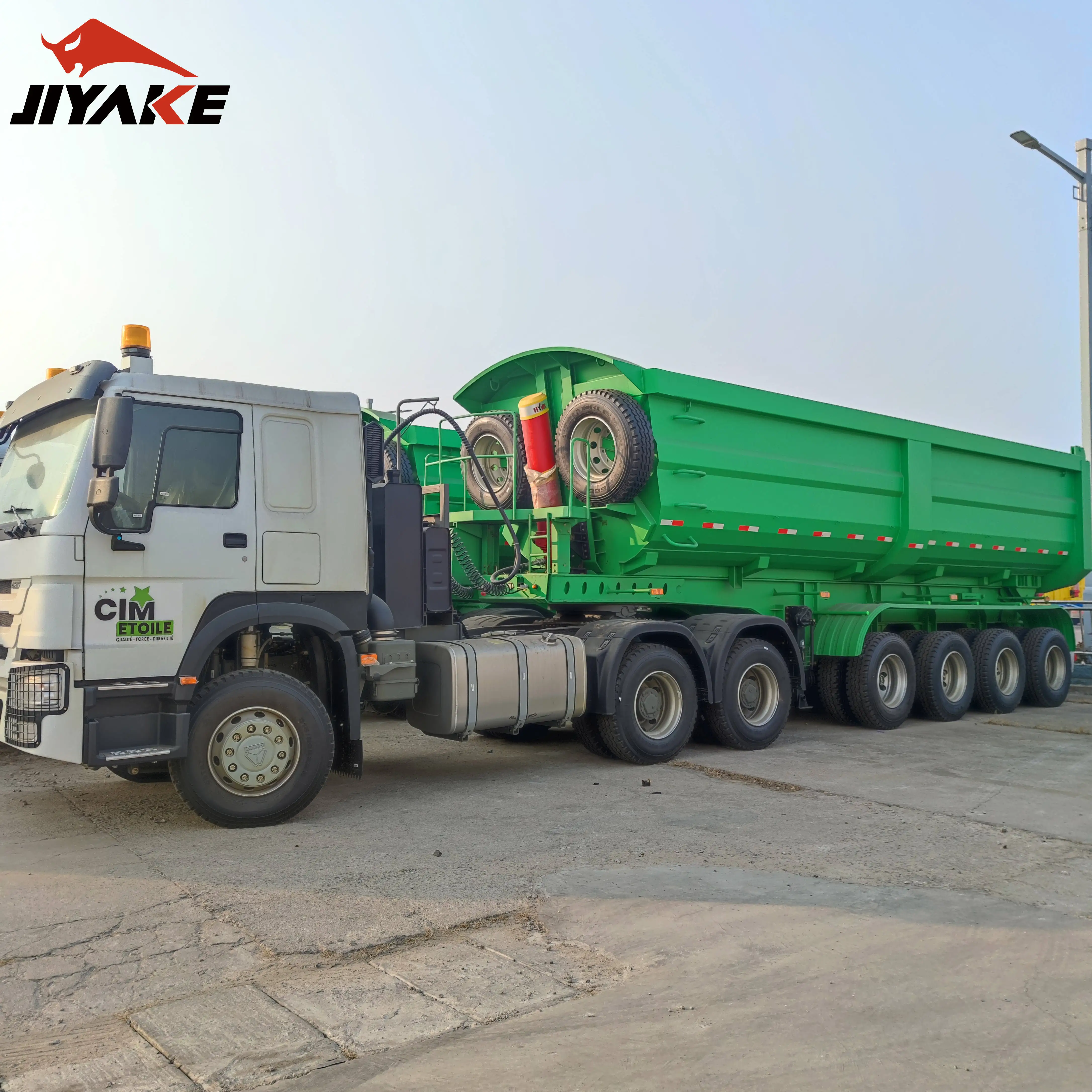 3 Axle 35 CBM Tipper Dump Semi Trailer Transport Sand Stone Dumper semi trailer for Tanzania market