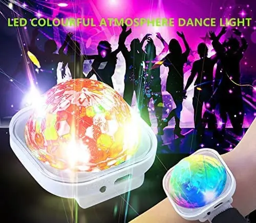 Party Rgb Strobe Lights Music Suitable Suction Cup Disco Lampportable Car Led Light Bulb Rotating Light Disco Bracelet