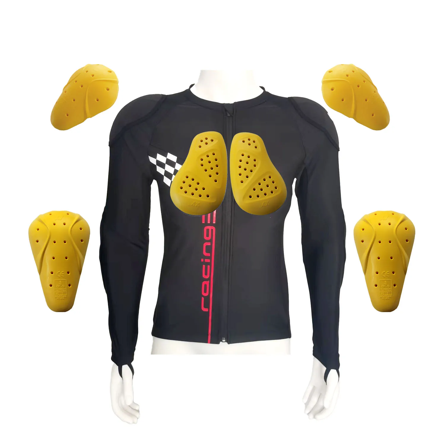 Breathable summer jersey mesh full body armor riding jacket with CE approved protectors for motorcycle and MTB riding