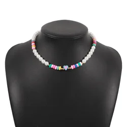 Bohemian Ethnic Necklace Pearl Beaded Colorful Necklace Leisure Vacation Jewelry Recommended