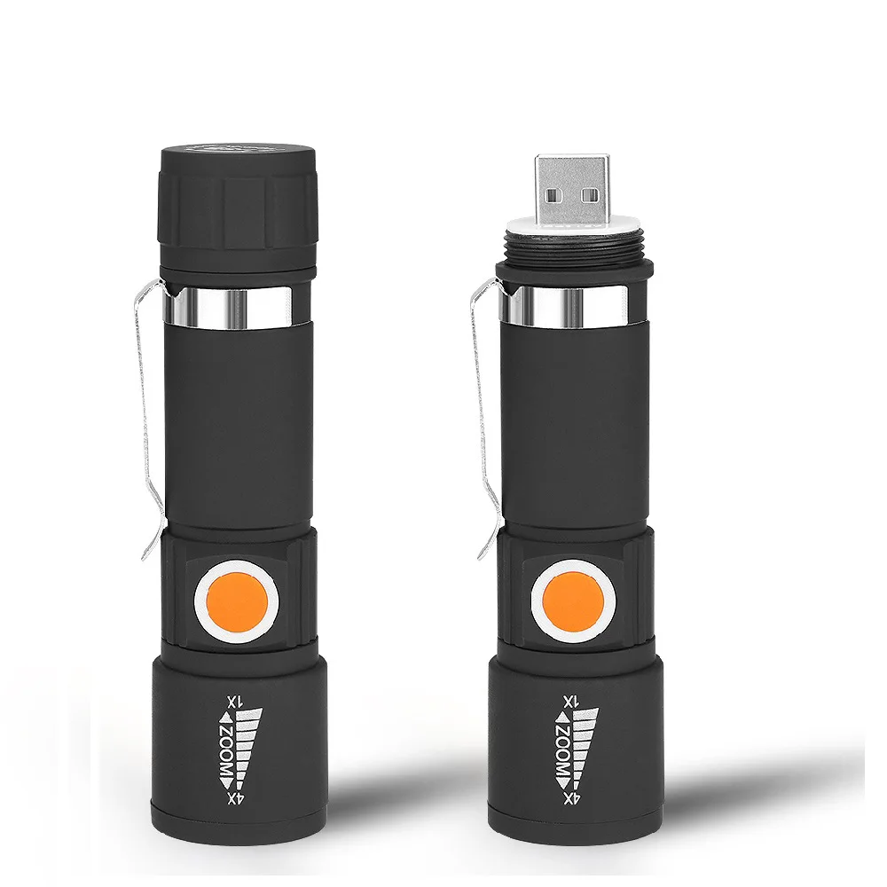 Новинка, уличный высокомощный перезаряжаемый мини-фонарик 100 м с USB-зарядкой, светодиодные фонарики и светильники