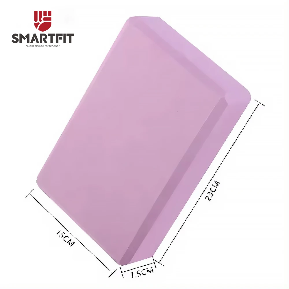 SMARTFIT Hot sales Light Weight High-Density EVA Yoga Brick  Non-Slip  Foam Block Customized Logo And Colourful Yoga Brick