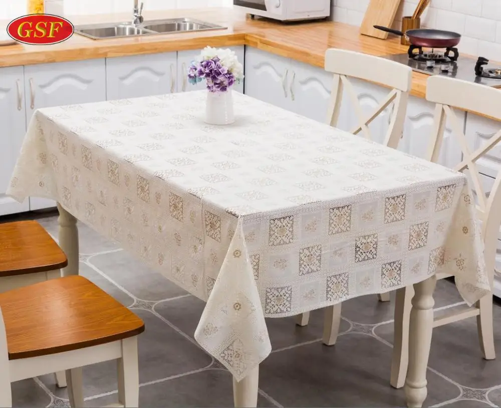 2023 Handmade Marble Kitchen Table Cloth For Wedding Custom Block Table Cloths Knitted Hollow Tablecloth