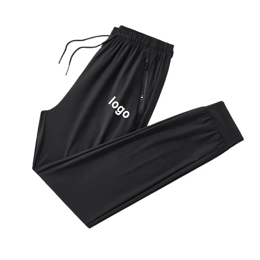 Wholesale Gym Trousers Long Sport Pants Jogger Pant for Men Training Nylon Stacked Pants Sportswear
