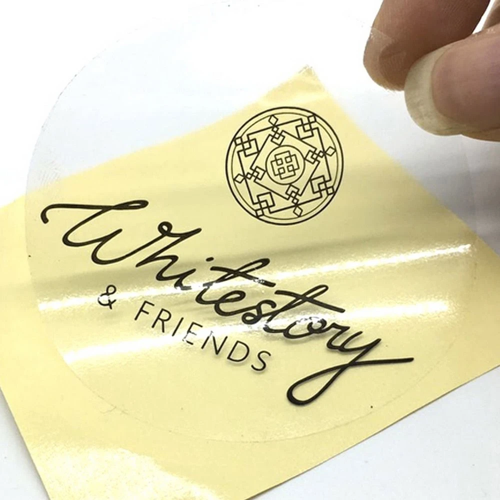 Custom Printing Clear Transparent Logo Private Vinyl Lip Gloss Lipgloss Tube Labels Stickers For Lip Gloss Lip Balm Cosmetics