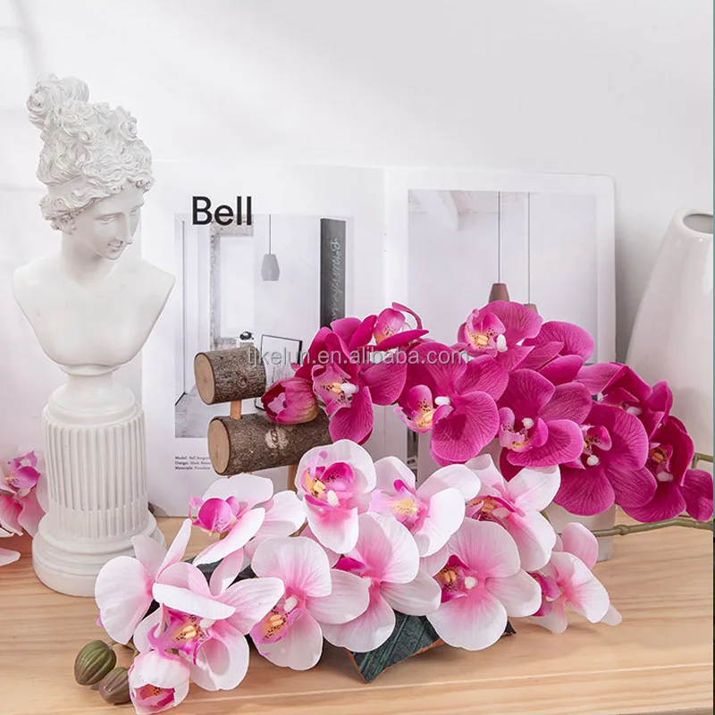 GJ-AF15-6 real to touch flowers phalaenopsis orchids orchid flowers real touch flowers artificial home orchid
