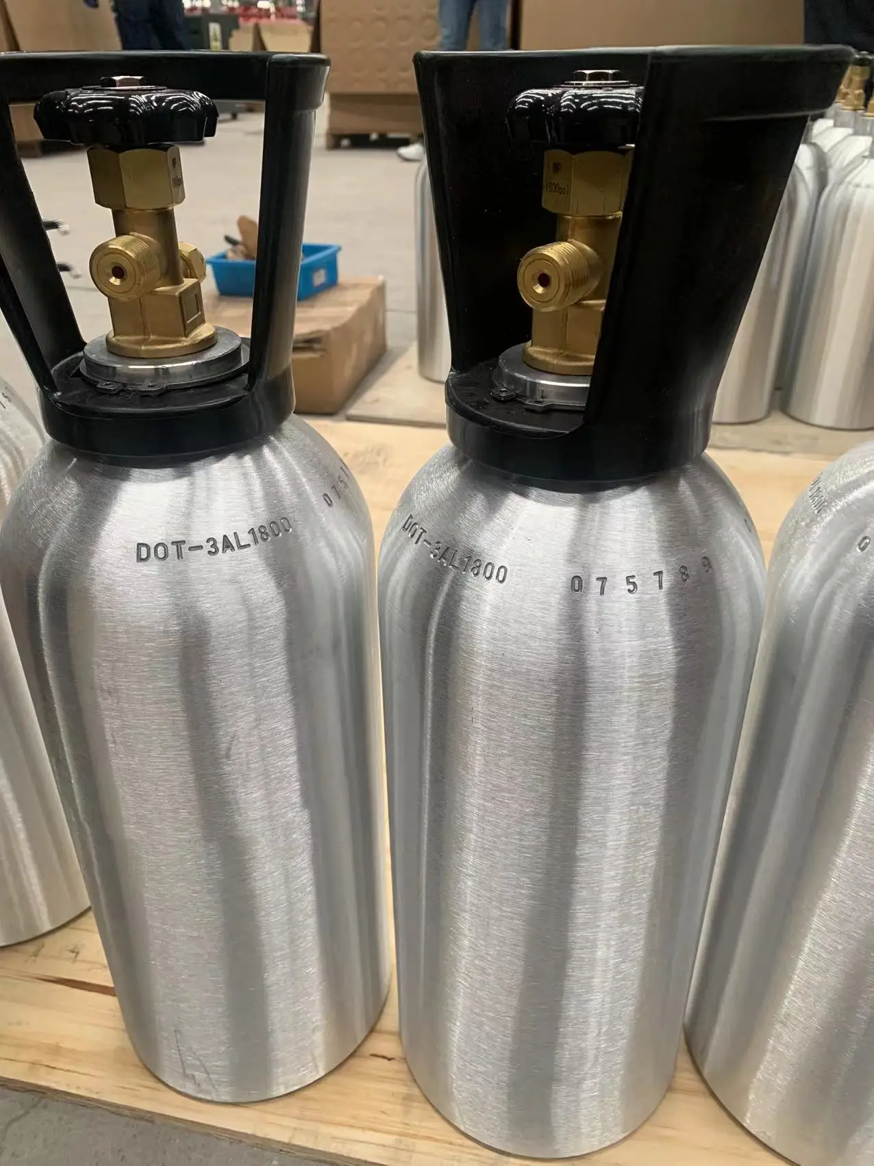 Co2 10 Lb 15 Lb 20 Lb Canister Aluminium Cylinder Co2 Tank with Siphon High Pressure Gas Cylinder Medical Gas / Drink Beer 10LB