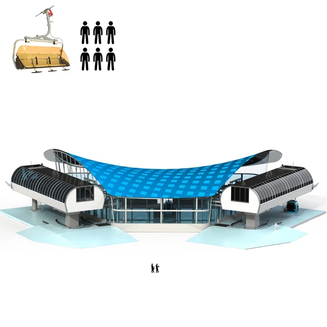 
Six-man ropeway for skiing ground ropeway cabins cable car Cableway manufacturer 