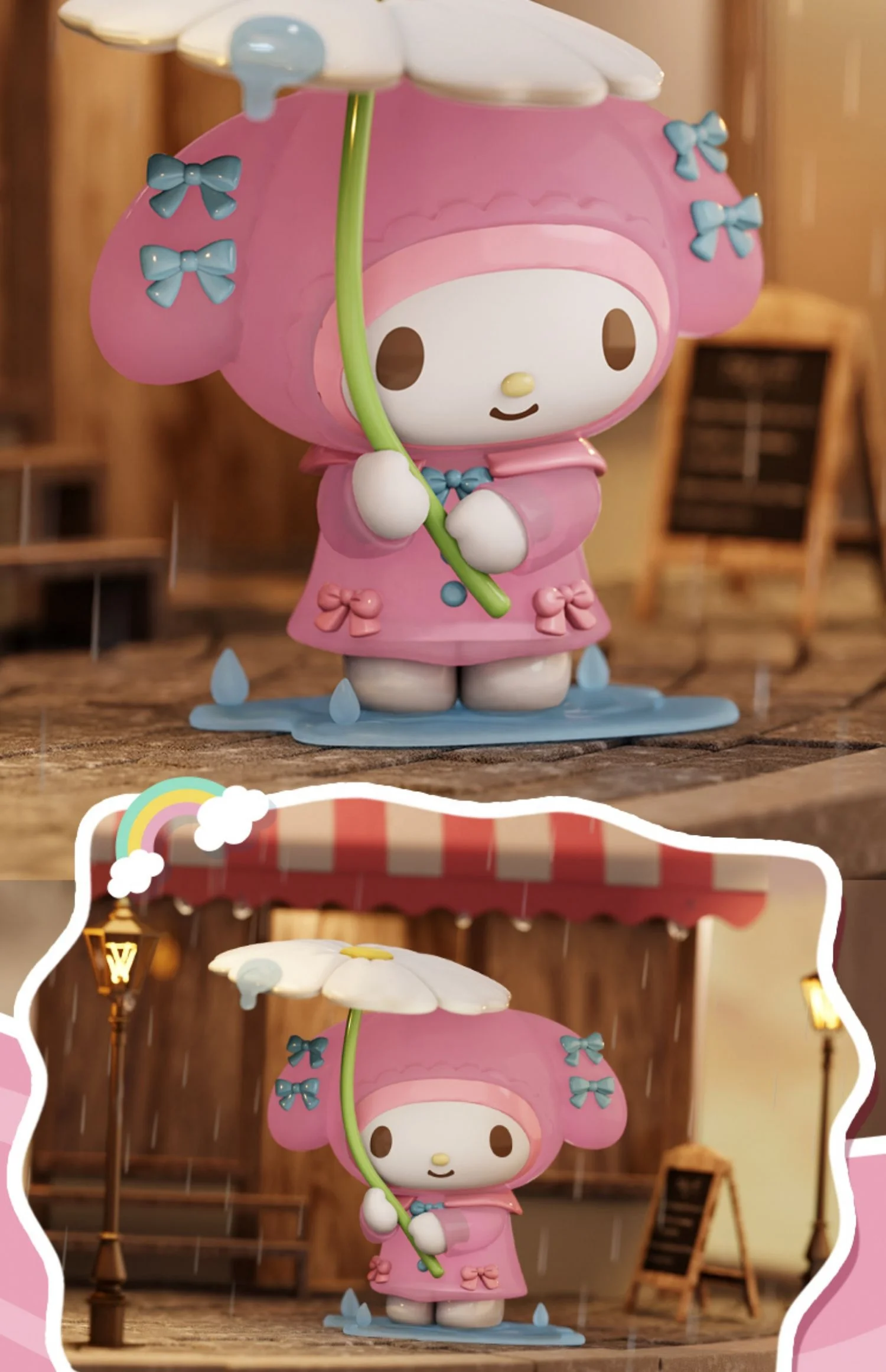 Wholesale Popular cute Mold Plastic Art Figure Sanrio mystery box toys surprise rainy day blind box anime toys figures