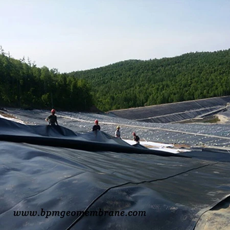 Black Pond Liner for Oxidation Pond in China 1.5 mm Geomembrane