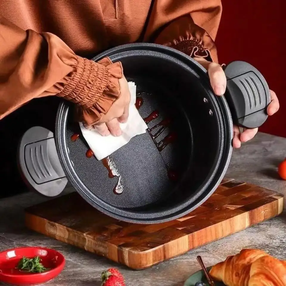 Net Red Pumpkin Pot Fat Micro Household Multi-Functional Soup Pot Round Dun Dun Stew Integrated Non-Stick Pressure Cooker
