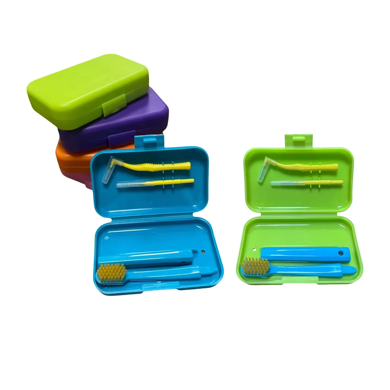 3  in 1 Portable travel dental oral care hygiene kits toothbrush kit teeth cleaning kit