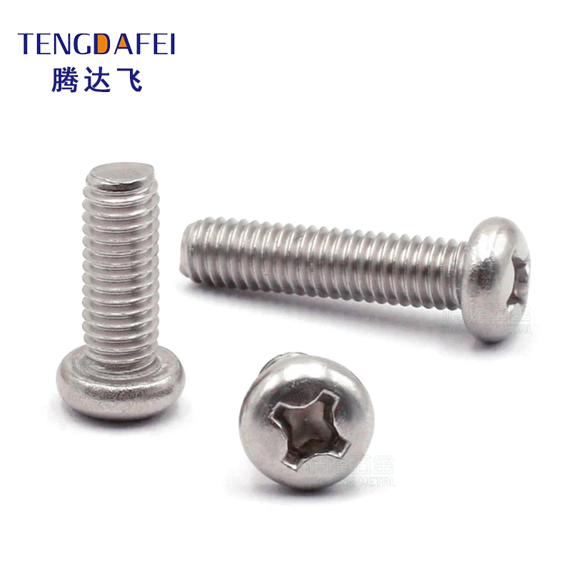 Titanium screw Titanium bolts 818 pan head cross bolt round head screw titanium machine nail M3M4M5M6
