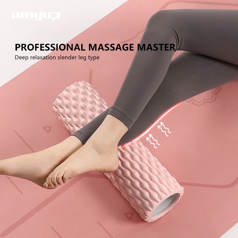 Custom design eva foam roller Muscle Fitness Massage Hollow Yoga roller water drop shape body foam roller