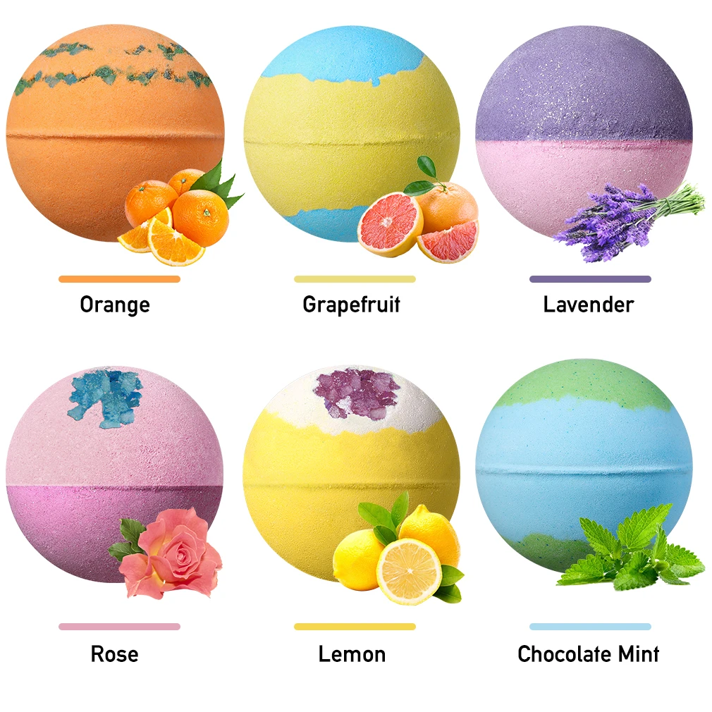 Amazon hotsale wholesale pure oil bath bomb set custom gift bath bomb