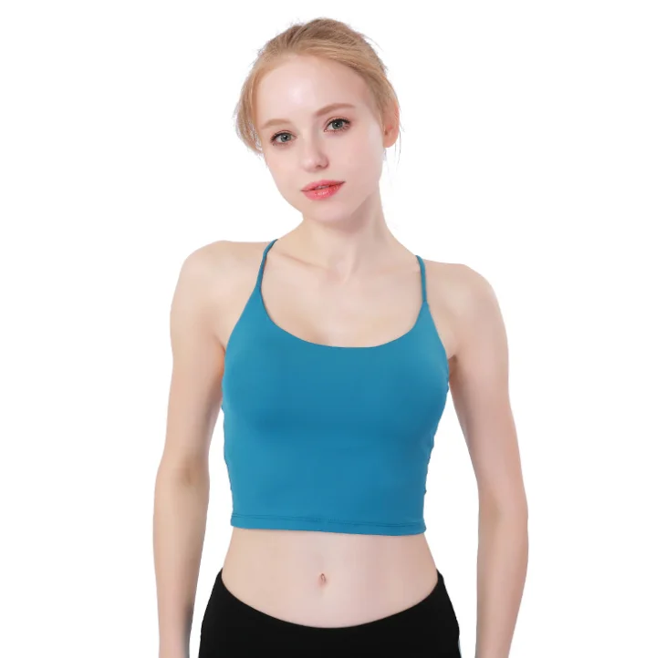 
Yoga Sports Women Padded Fitness Tops High Support Hook Adjustable Gym Yoga Bra 