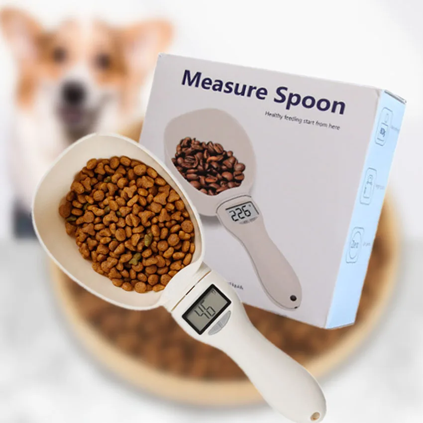 Automatic Electronic Cat and Dog Food Weighing Spoon Pet Supplies Metering Scoop Tool